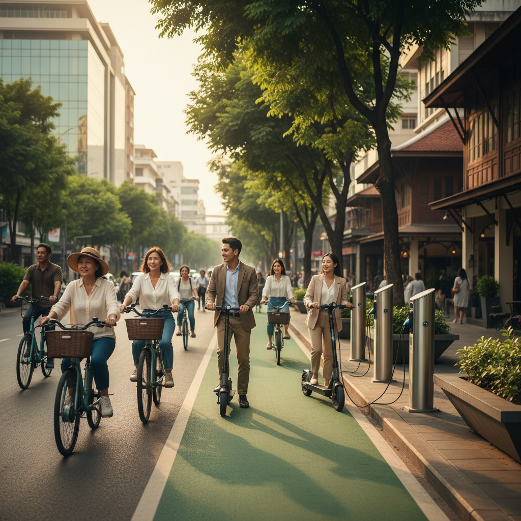 จับตานโยบาย EV ครึ่งปีหลัง 2026! ขยายจุดชาร์จ E-Bike ทั่วไทย - thailand-ev-policy-ebike-charging