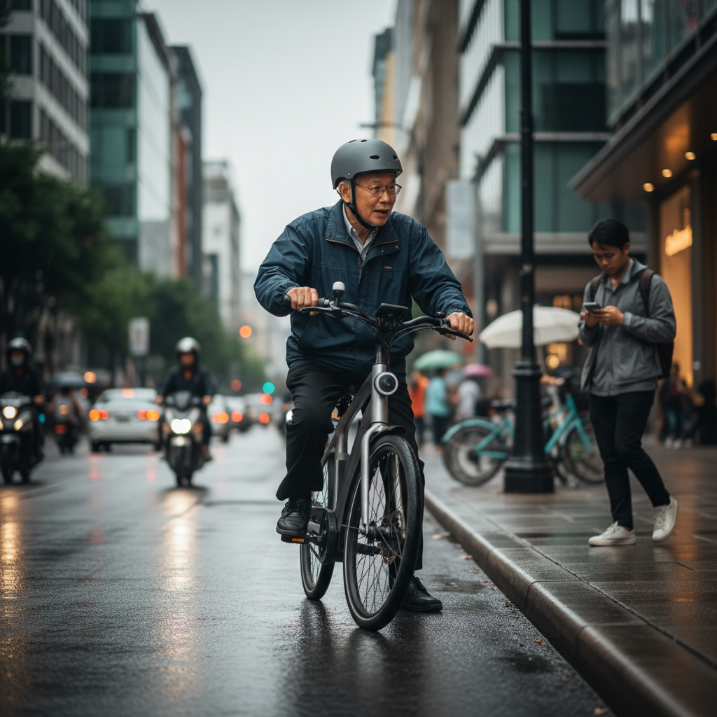 เทรนด์ EV ปลายปี 2026: ระบบ AI ตรวจจับอุบัติเหตุ - ai-safety-sensor-ebike-trend