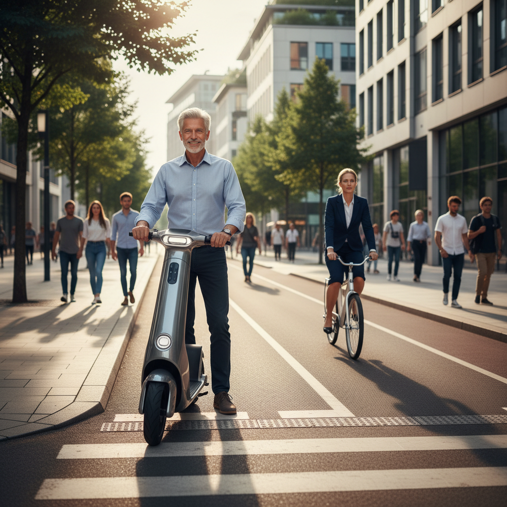เทรนด์ EV 2027! สกู๊ตเตอร์ AI เบรกอัตโนมัติ ขับปลอดภัย - ai-smart-braking-scooter-trend