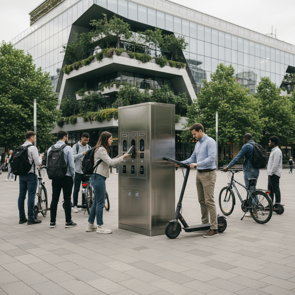 เทรนด์โลก 2026! ตู้สลับแบต E-Bike เปลี่ยนไวไม่ต้องรอชาร์จ - battery-swap-ebike-trend