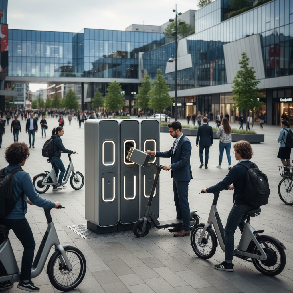 เทรนด์ EV 2027! สถานีสลับแบตฯ E-Bike เติมพลังไวใน 1 นาที - battery-swap-station-ev-trend