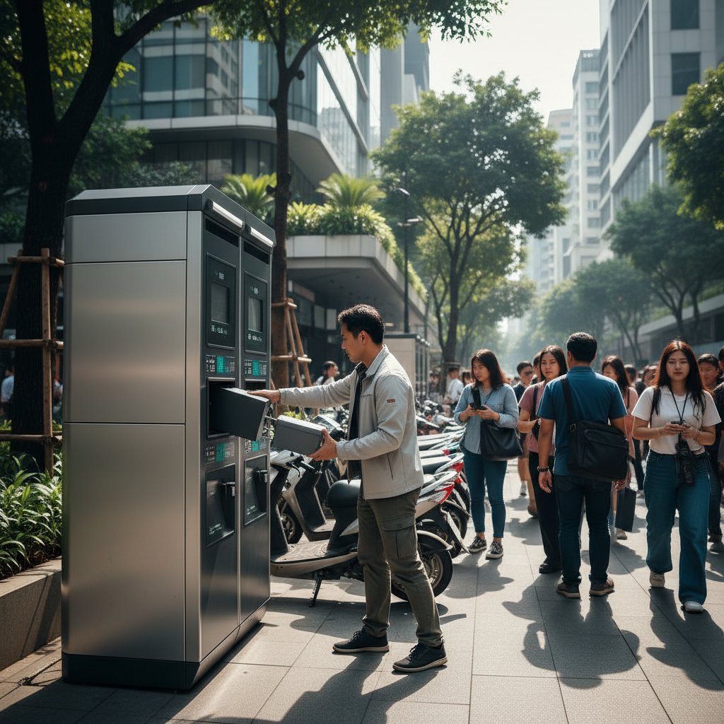 เทรนด์อนาคต! สถานีสลับแบต E-Bike เปลี่ยนปุ๊บวิ่งต่อได้เลย - battery-swapping-ebike-trend