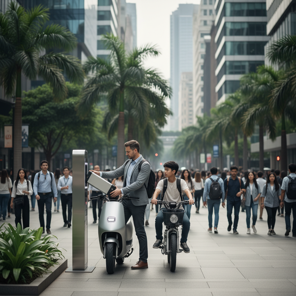 เทรนด์ EV 2027! ระบบสลับแบตเตอรี่ E-Bike ไวใน 1 นาที - battery-swapping-ebike-trend