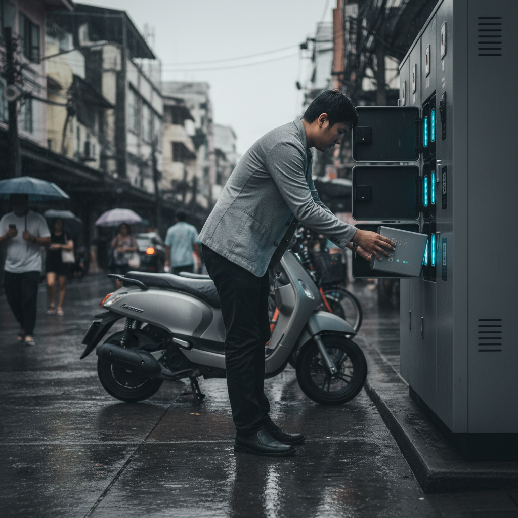 เทรนด์ EV 2026! ตู้สลับแบตเตอรี่ E-Bike จ่อเข้าไทย - battery-swapping-ebike-trend