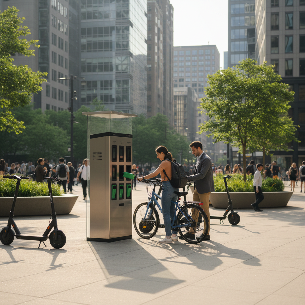 เทรนด์ EV 2026: ตู้สลับแบตเตอรี่ E-Bike ชาร์จไวใน 1 นาที - battery-swapping-station-ebike-ev