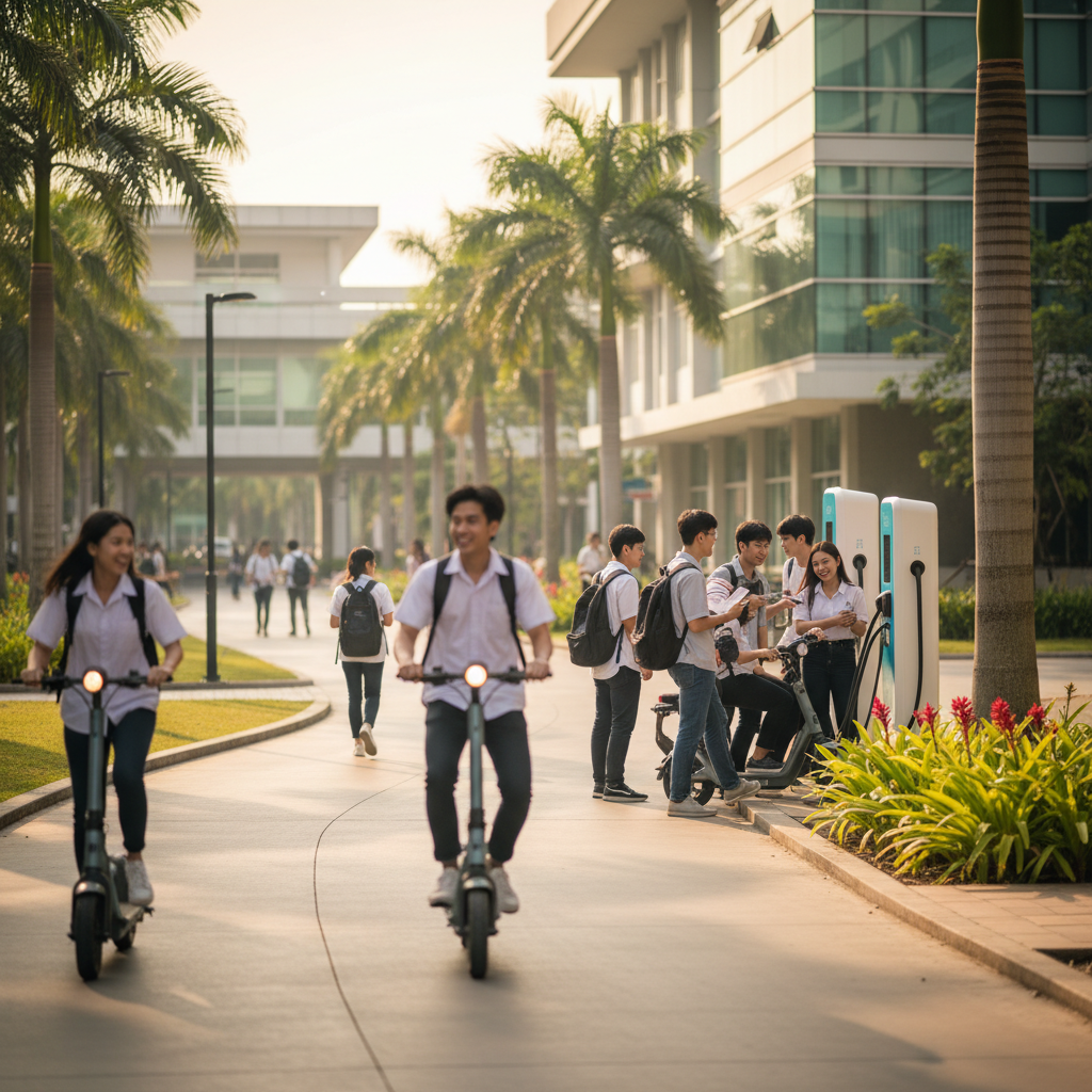 เทรนด์แคมปัส 2026: สกู๊ตเตอร์ EV มาแรงรับเปิดเทอม - campus-ev-scooter-trend