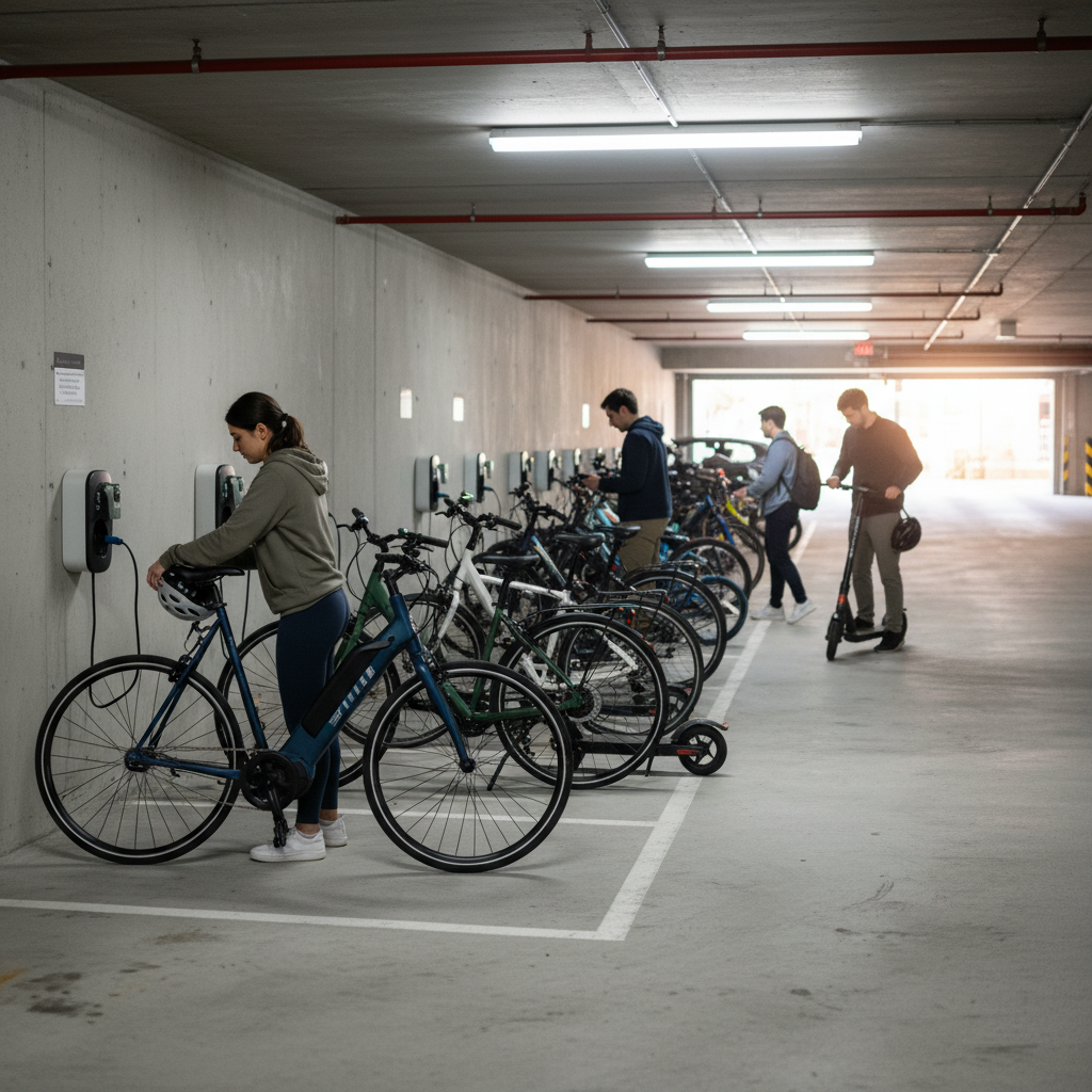เทรนด์ 2026: คอนโดแห่ติดจุดชาร์จ E-Bike รับยุค EV - condo-ebike-charging-trend