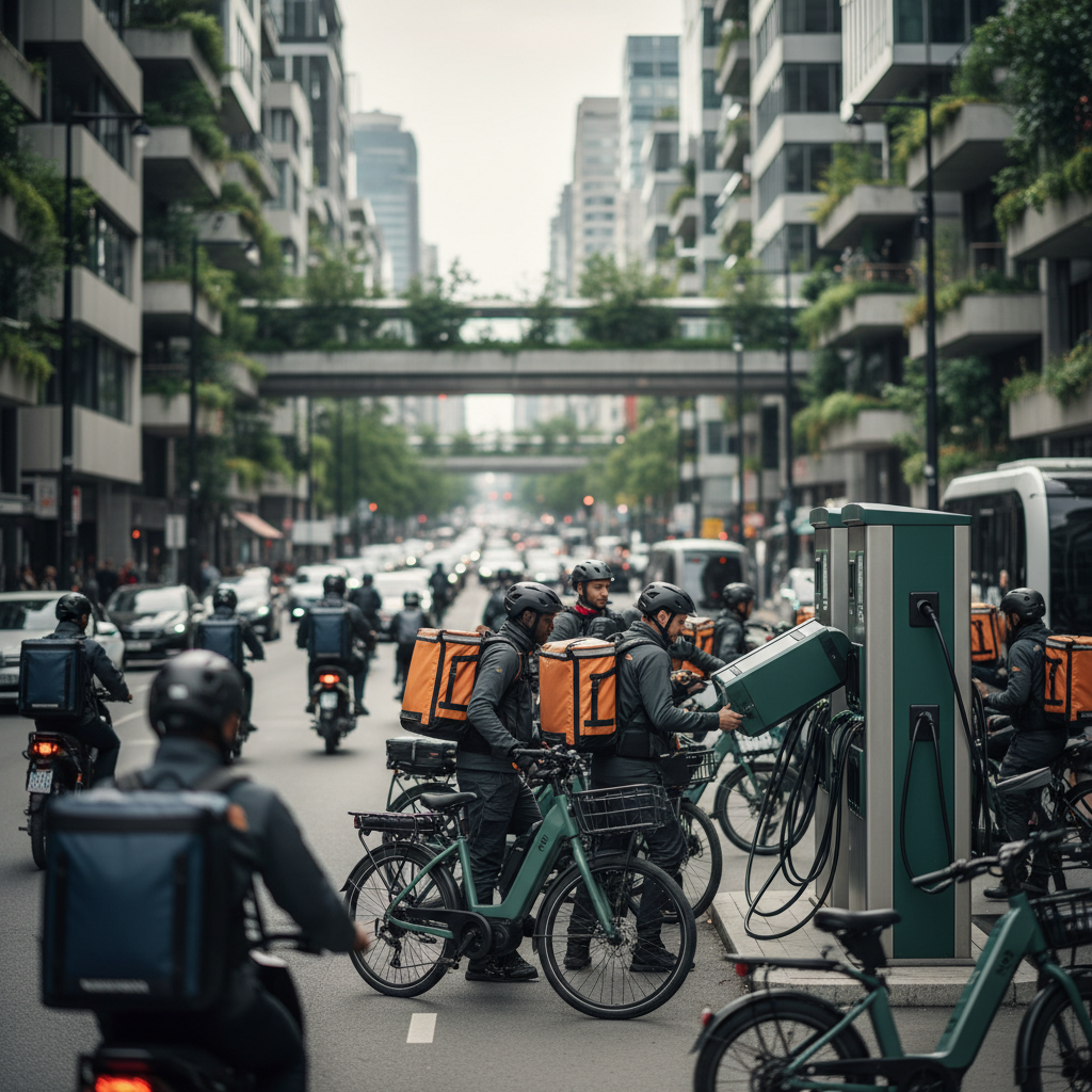 เทรนด์ดิลิเวอรี 2026: ไรเดอร์ยุคใหม่ใช้ E-Bike ลดค่าน้ำมัน - delivery-rider-ebike-trend