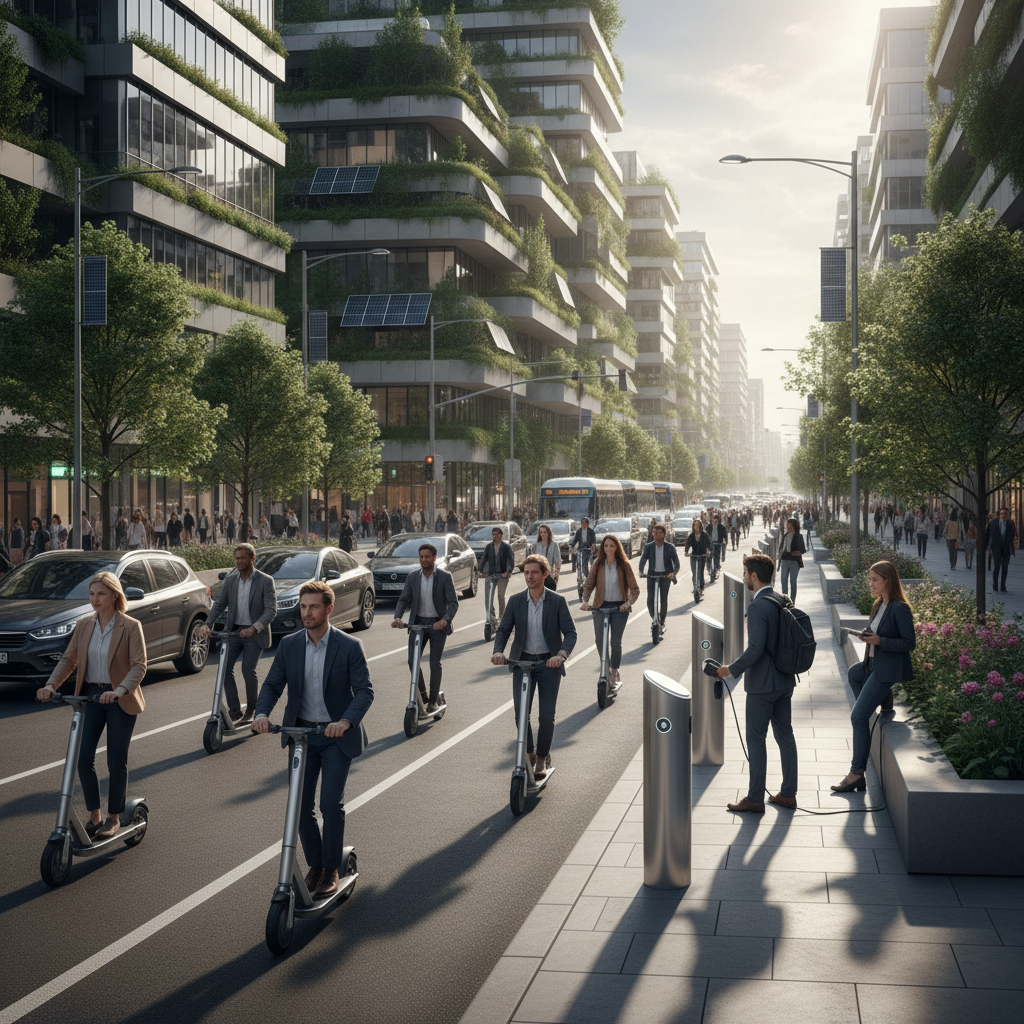 เทรนด์ EV 2026: สกู๊ตเตอร์ไฟฟ้ารับเมือง Smart City - e-scooter-smart-city-trend