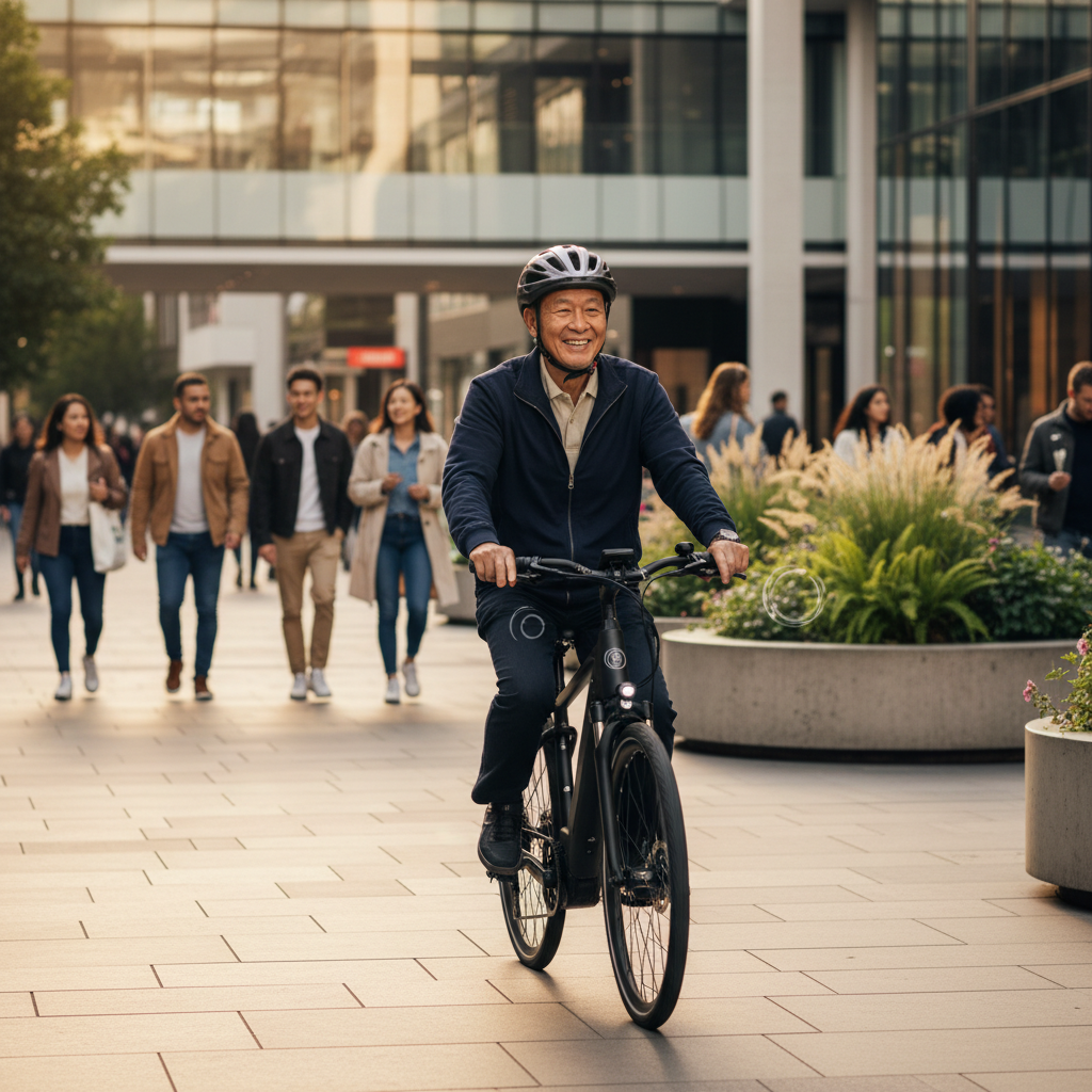 เทรนด์ EV 2026: E-Bike ฝัง AI ช่วยเบรก ขับปลอดภัยวัยเก๋า - ebike-ai-sensor-safety-trend
