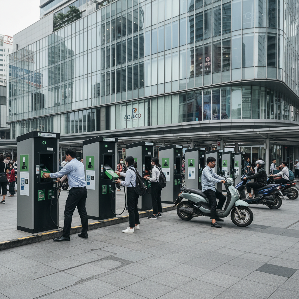 เทรนด์ EV ปี 2027! สถานีสลับแบตเตอรี่ E-Bike กำลังมาแรง - ebike-battery-swap-station-trend