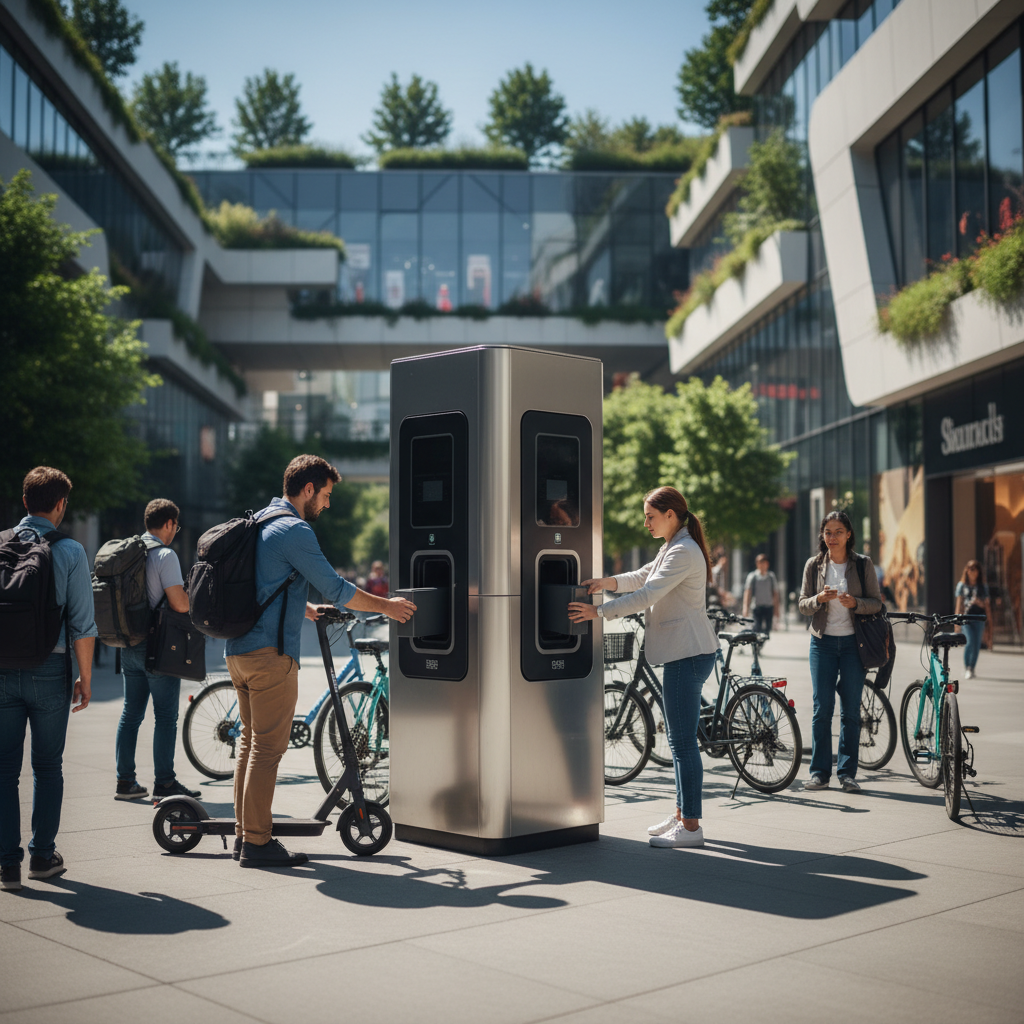 อนาคต E-Bike 2026: เทรนด์ตู้สลับแบตเตอรี่ หมดปัญหารอชาร์จ - ebike-battery-swap-trend