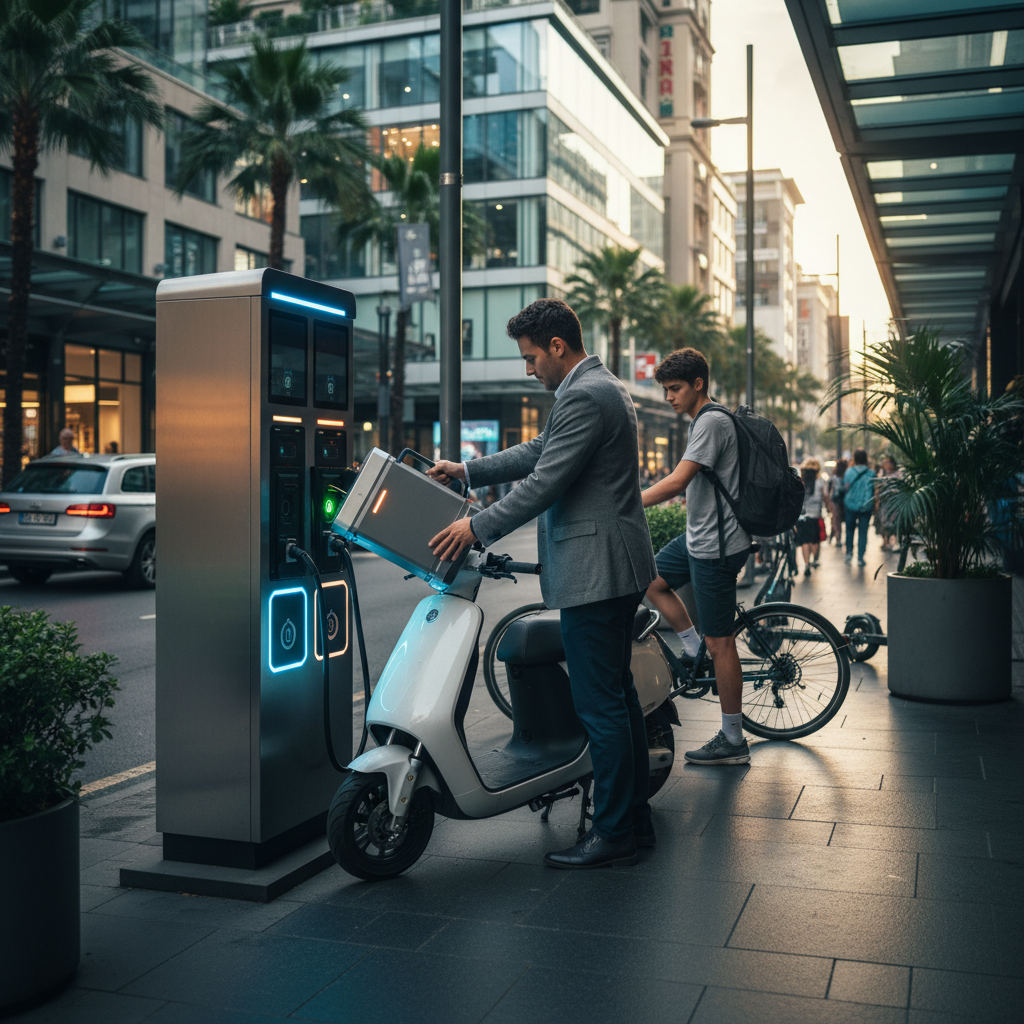 เทรนด์ EV ปลายปี 2026: สลับแบตเตอรี่ E-Bike ไวใน 1 นาที - ebike-battery-swap-trend