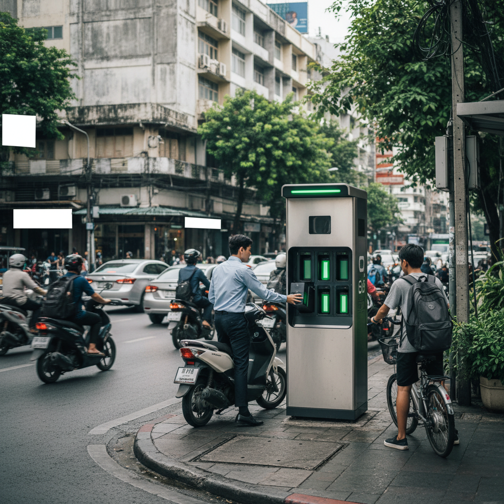 เทรนด์ EV ไทย 2026! ผุดสถานีสลับแบตเตอรี่ E-Bike ทั่วกรุง - ebike-battery-swap-trend-2026