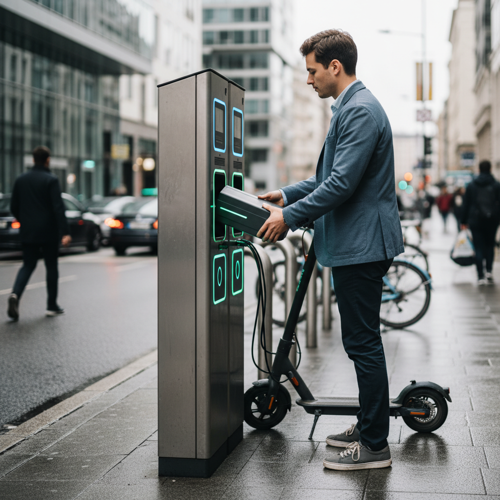 เทรนด์ 2026: ตู้สลับแบต E-Bike เปลี่ยนไวไม่ต้องรอชาร์จ - ebike-battery-swap-trend-2026