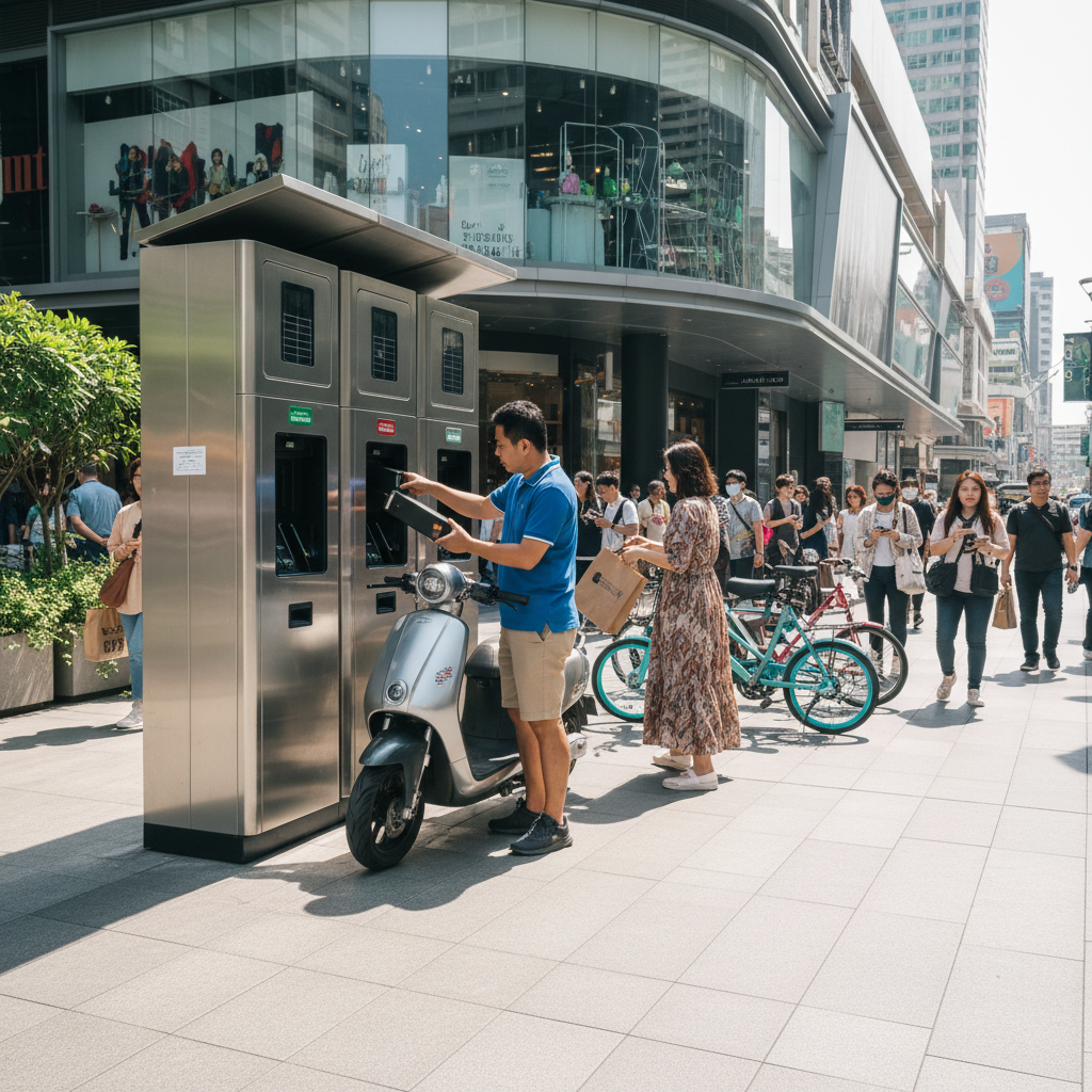 เทรนด์ EV 2026: สถานีสลับแบตเตอรี่ E-Bike เตรียมบุกไทย - ebike-battery-swap-trend-2026