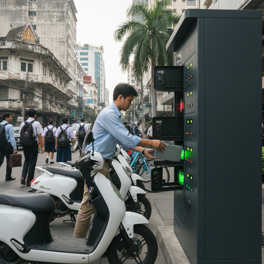เทรนด์ EV 2026: ตู้สลับแบตฯ E-Bike ทั่วไทย ไม่ต้องรอชาร์จ - ebike-battery-swap-trend-2026