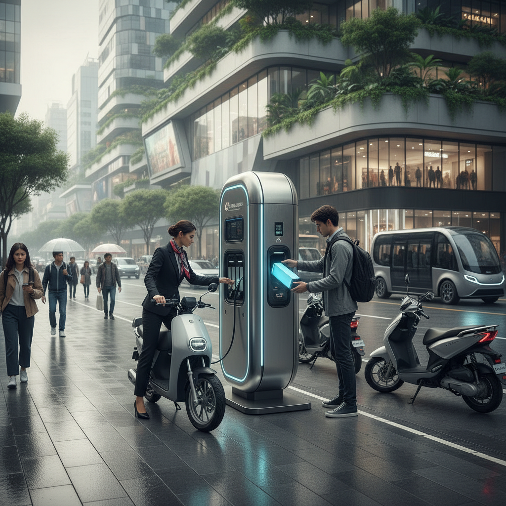 เทรนด์อนาคต 2026! ตู้สลับแบต E-Bike บอกลาปัญหาชาร์จนาน - ebike-battery-swap-trend