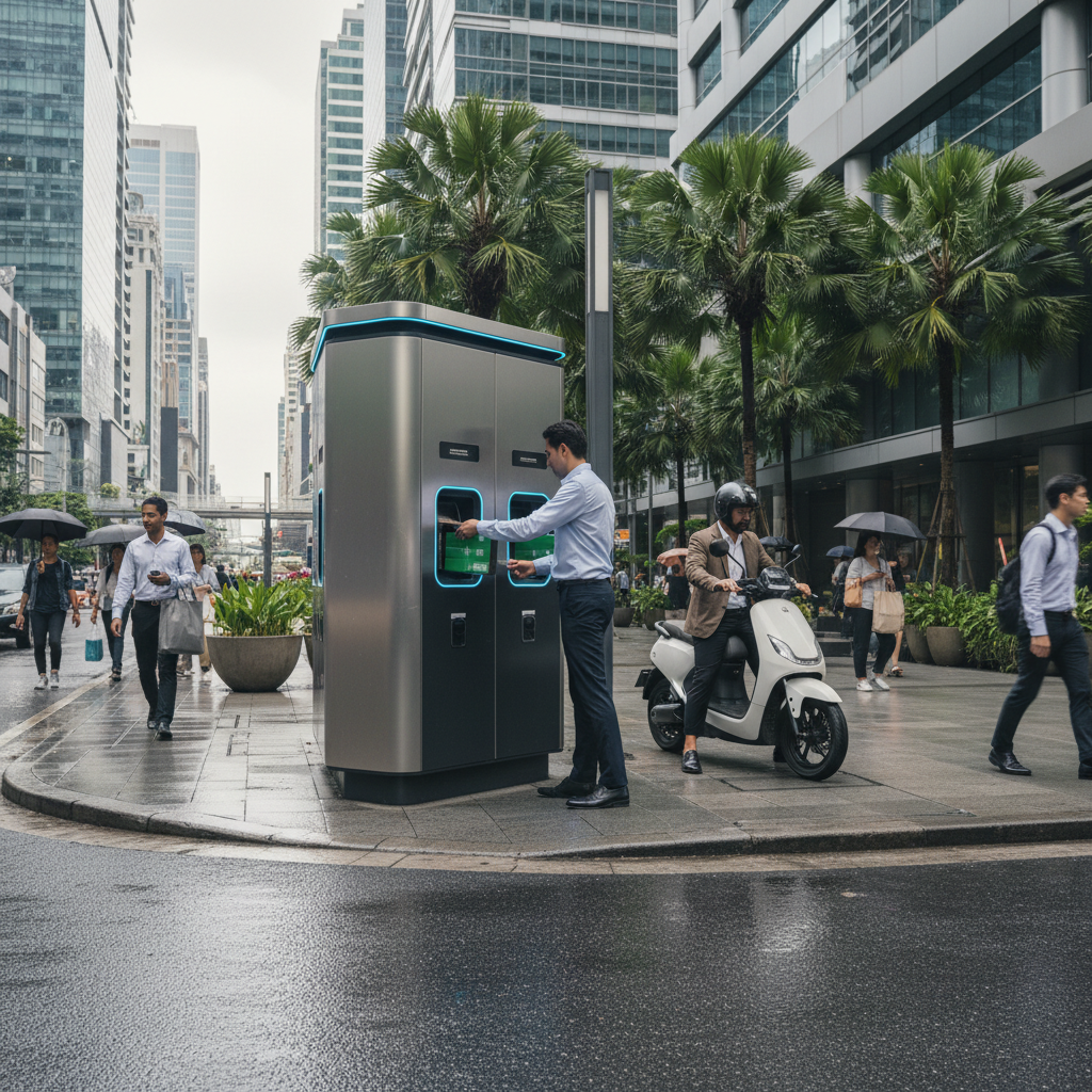 เทรนด์ EV ล่าสุด! สถานีสลับแบตเตอรี่ E-Bike ยุคใหม่ - ebike-battery-swap-trend