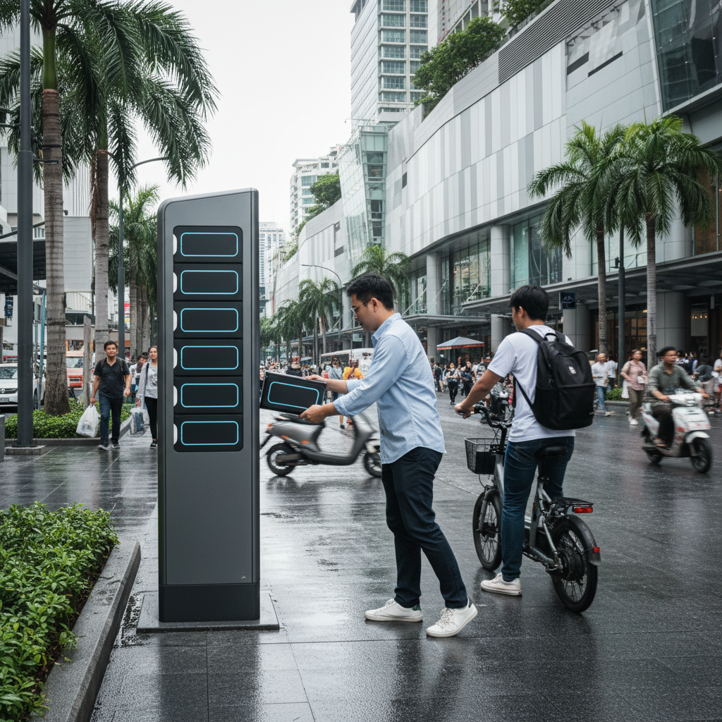 ตู้สลับแบต E-Bike มาแรง! เทรนด์ EV ประหยัดเวลาปี 2026 - ebike-battery-swap-trend