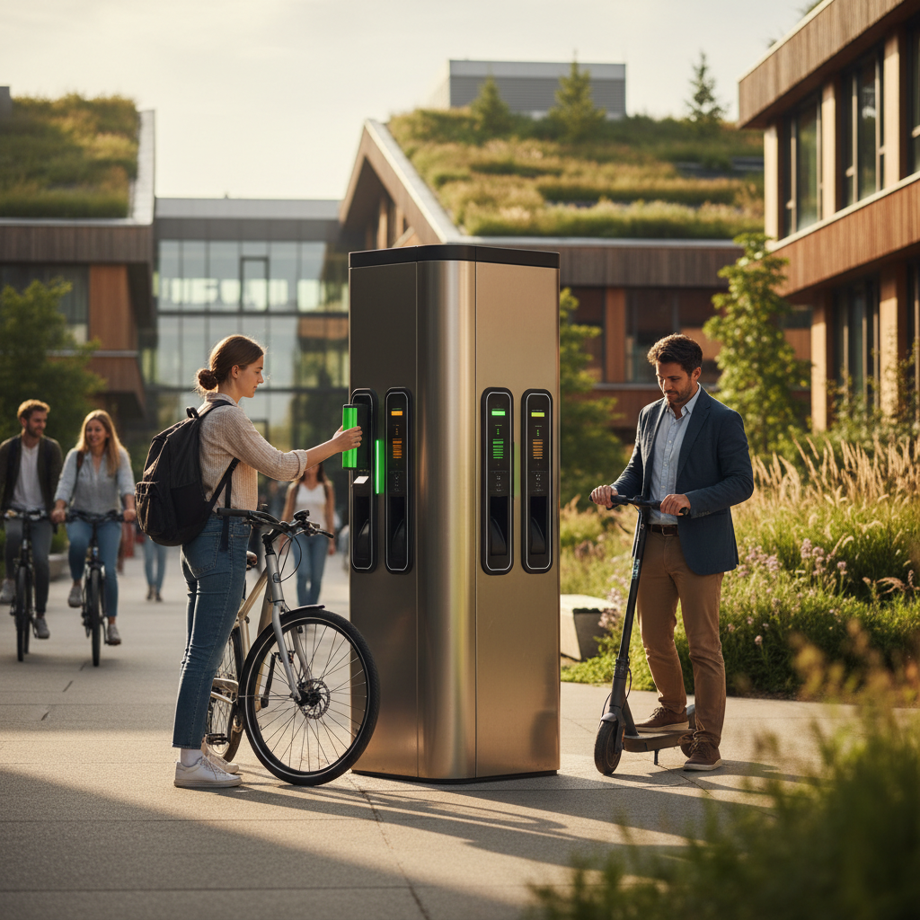อนาคต EV 2026: เทรนด์ตู้สลับแบตเตอรี่ E-Bike ในมหา'ลัย - ebike-battery-swap-trend