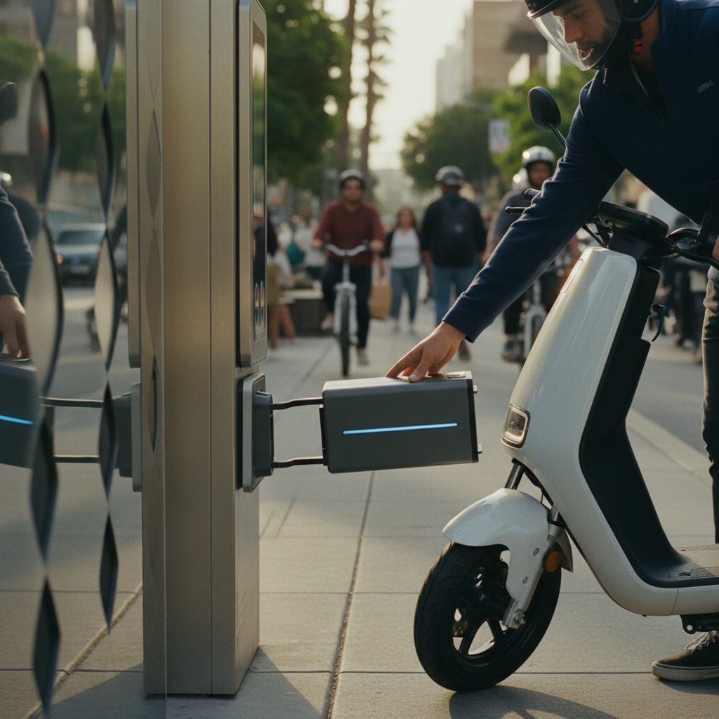 เทรนด์โลก 2026: ยุคสลับแบตเตอรี่ E-Bike ไม่ต้องรอชาร์จ - ebike-battery-swap-trend