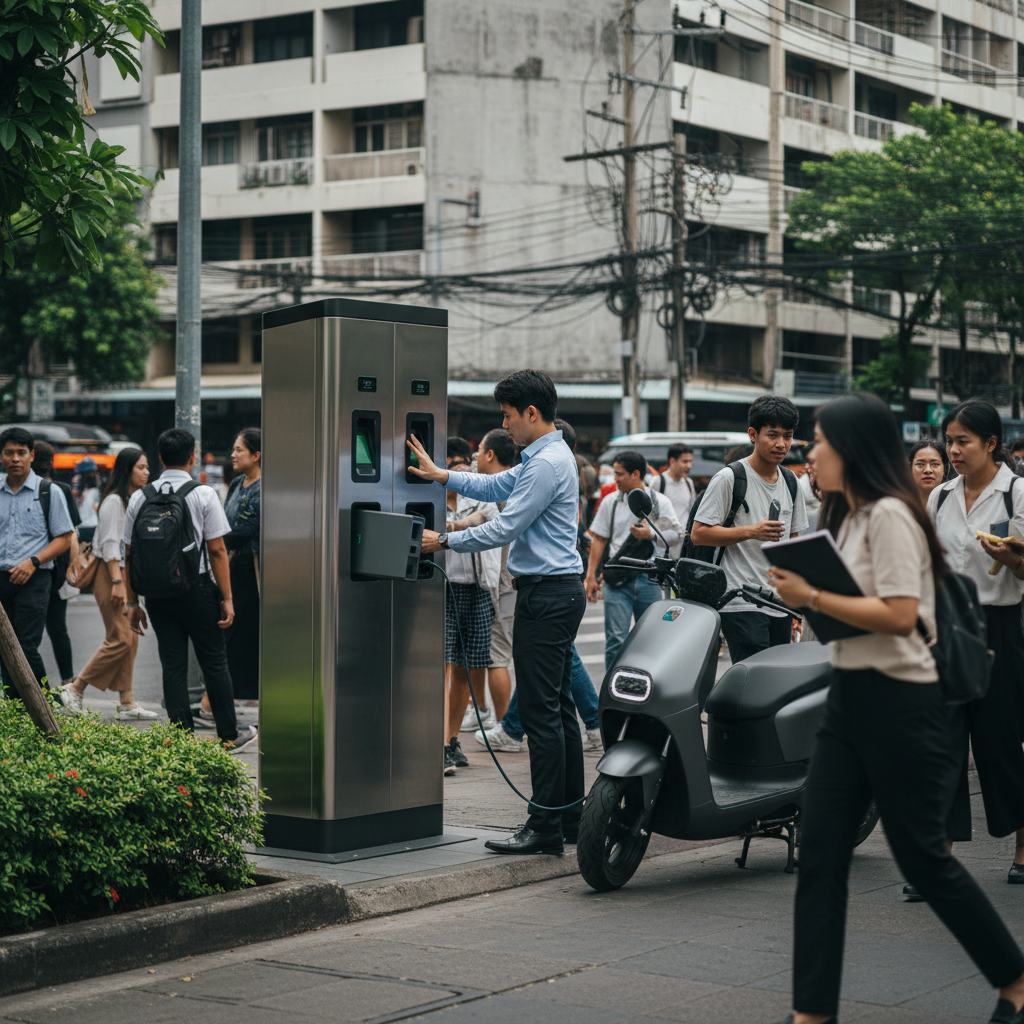 เทรนด์ EV 2026: ตู้สลับแบต E-Bike พร้อมเปลี่ยนใน 1 นาที - ebike-battery-swapping-trend