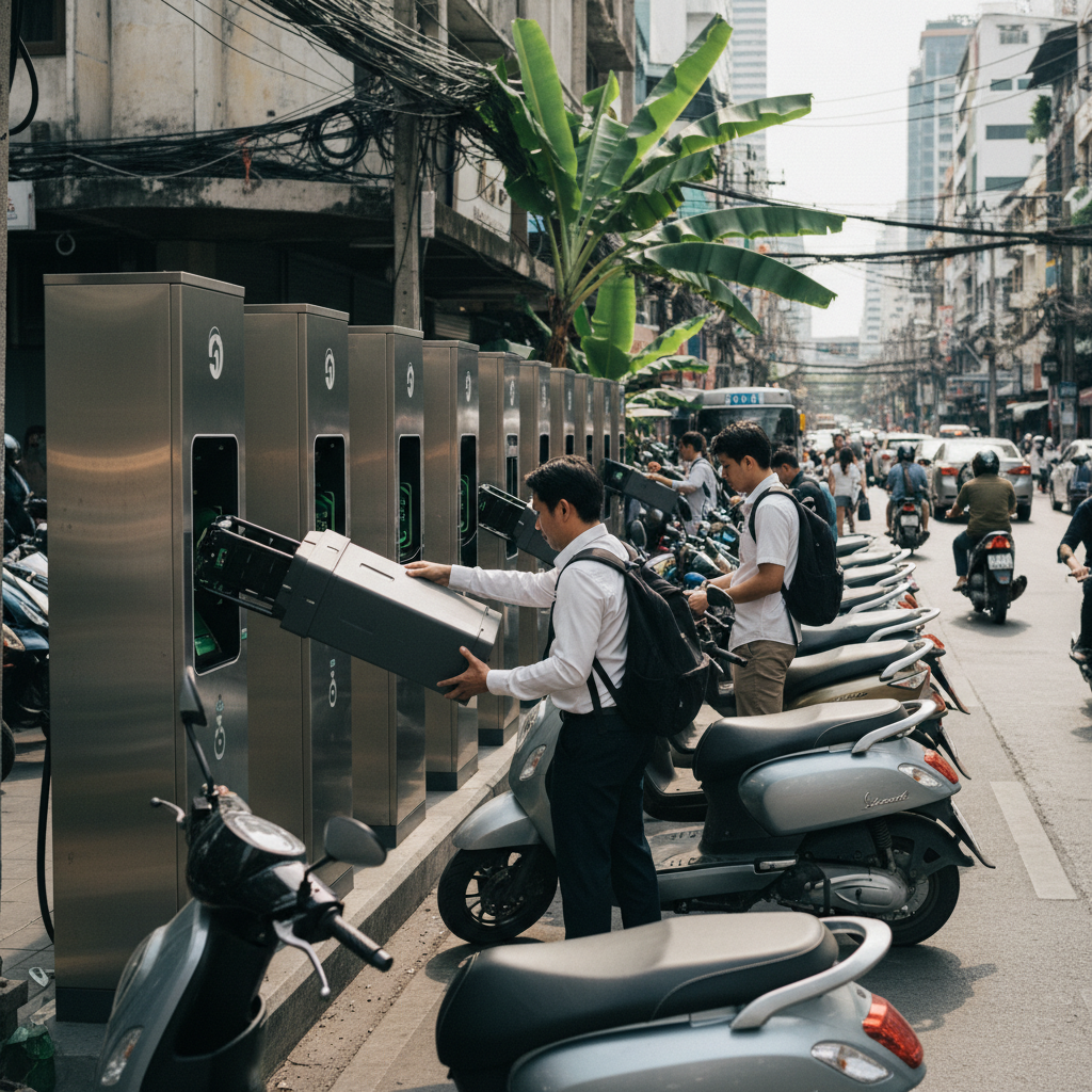 วิเคราะห์เทรนด์ EV 2026: สถานีสลับแบตเตอรี่ E-Bike มาแรง - ebike-battery-swapping-trend