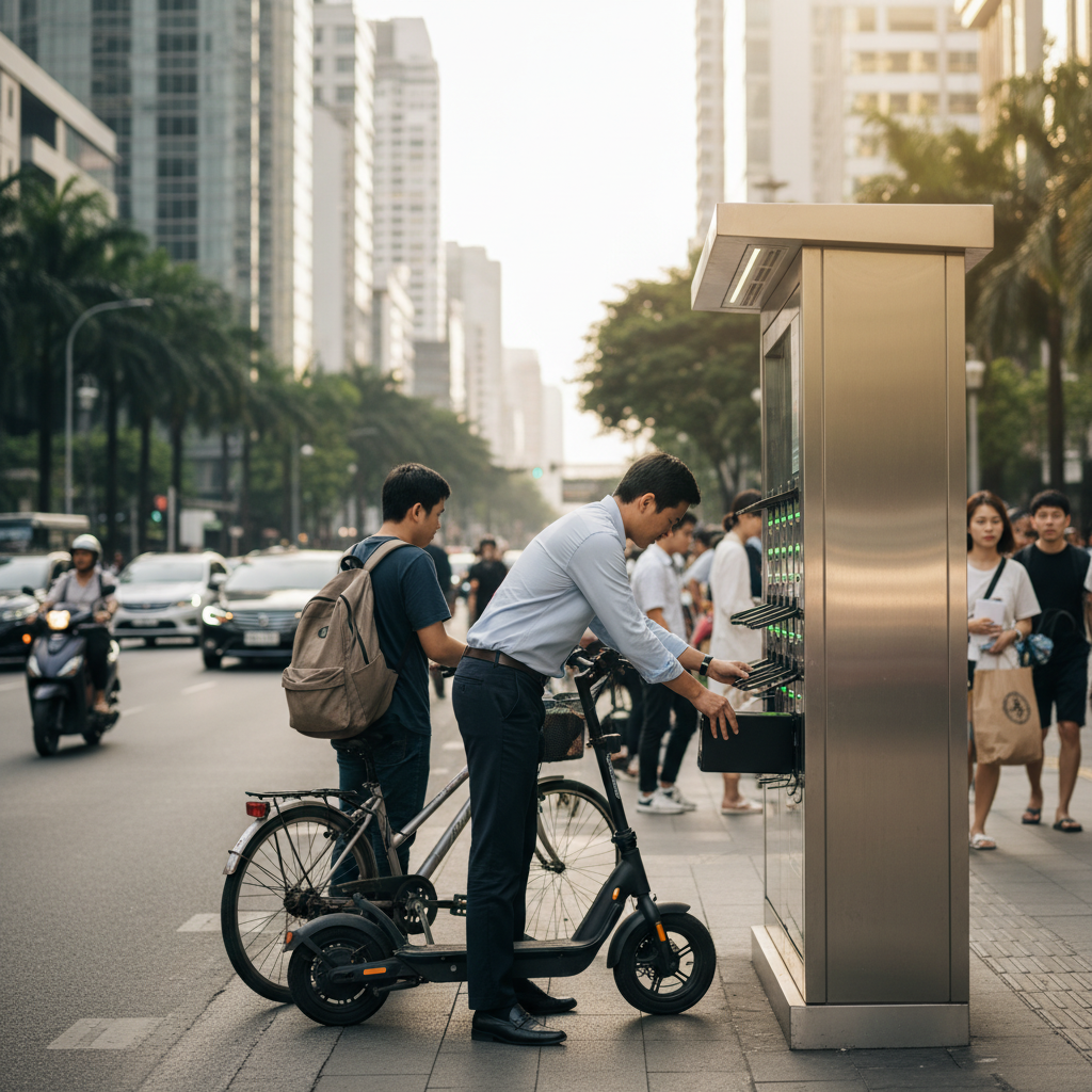 อนาคต EV 2026: จ่อผุดตู้สลับแบต E-Bike ทั่วเมือง - ebike-battery-swapping-trend