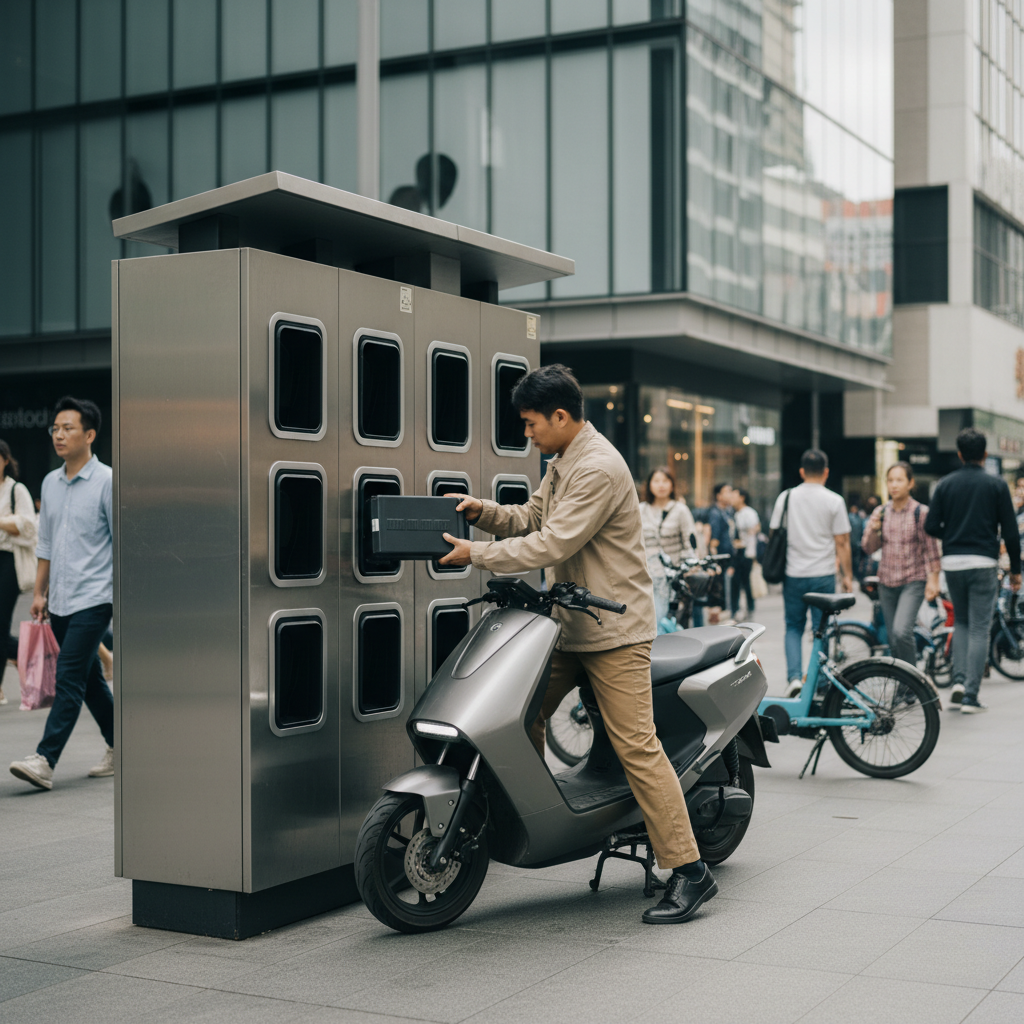 เทรนด์ EV 2027! สถานีสลับแบตเตอรี่ E-Bike ชาร์จเต็มใน 1 นาที - ebike-battery-swapping-trend