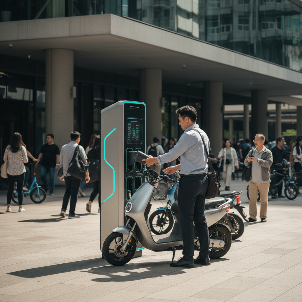 เทรนด์อนาคต! ตู้สลับแบตเตอรี่ E-Bike ชาร์จไว ไม่ต้องรอ - ebike-battery-swapping-trend
