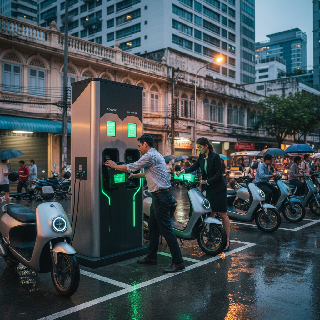 วิเคราะห์ตลาด EV 2026: เทรนด์ตู้สลับแบต E-Bike ทั่วไทย - ebike-battery-swapping-trend