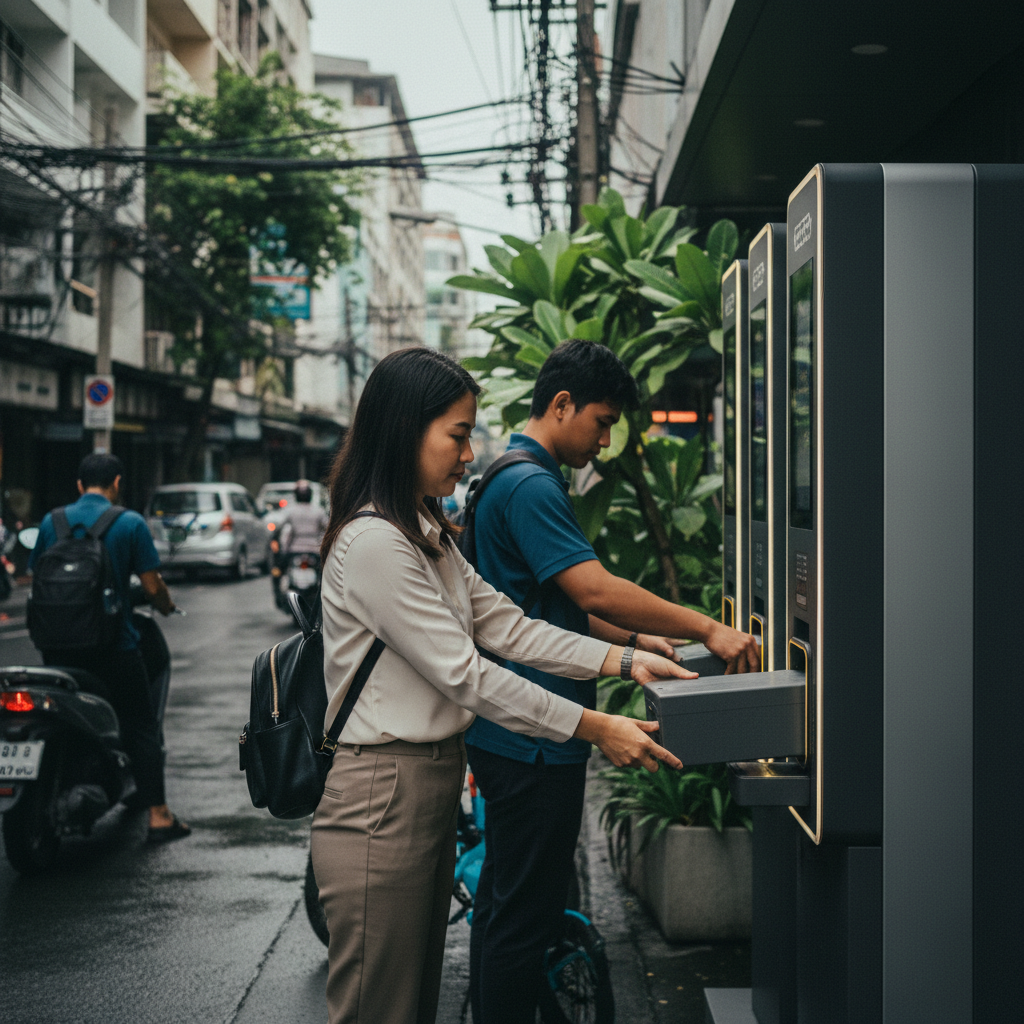 อนาคต EV ไทย: จุดสลับแบตเตอรี่ E-Bike เติมพลังใน 1 นาที - ebike-battery-swapping-trend