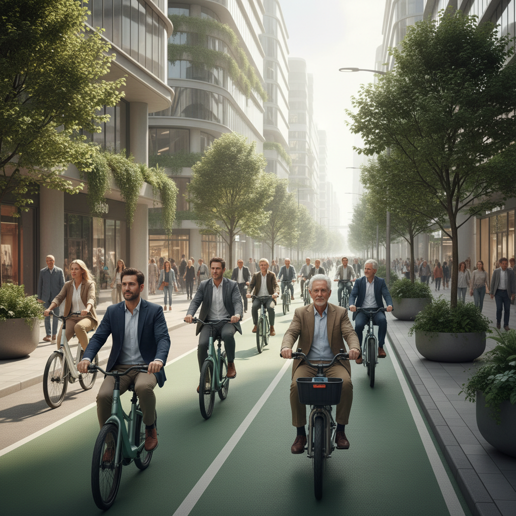 เทรนด์ EV 2026! เลนพิเศษสำหรับ E-Bike สู่เมืองลดคาร์บอน - ebike-lane-smart-city-2026