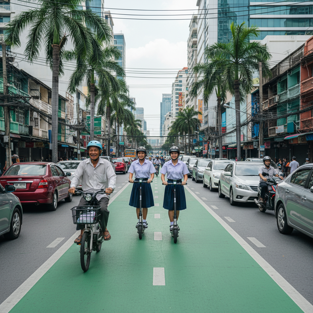 ส่องแนวโน้ม 2026! เลนพิเศษ E-Bike ในไทย วิ่งปลอดภัยขึ้น - ebike-lane-trend-thailand