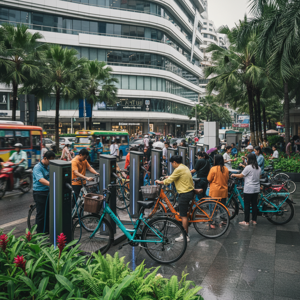 เทรนด์ปลายปี 2026: ตู้ชาร์จ E-Bike สาธารณะทั่วไทย - ebike-public-charging-trend-2026