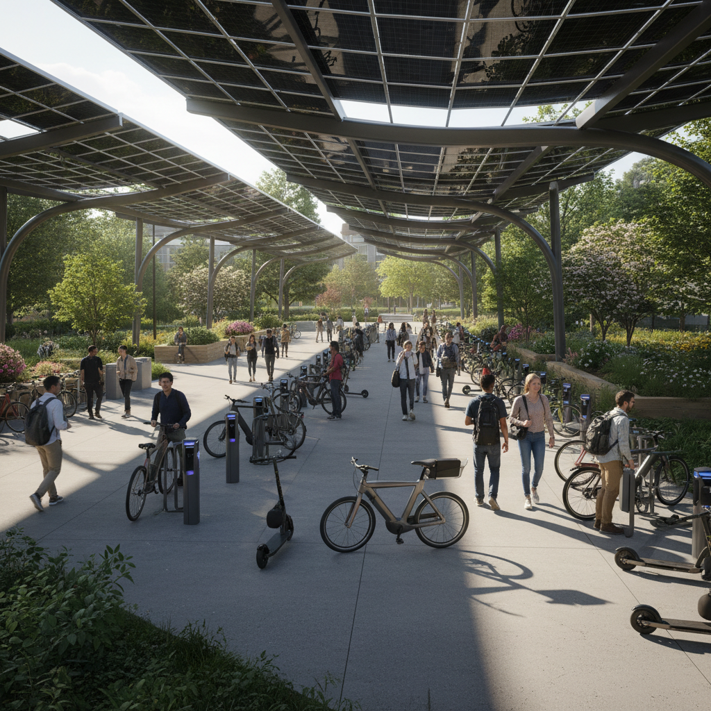เทรนด์ปลายปี 2026! จุดชาร์จ E-Bike โซลาร์เซลล์บูมทั่วมหาลัย - ebike-solar-charging-trend-2026
