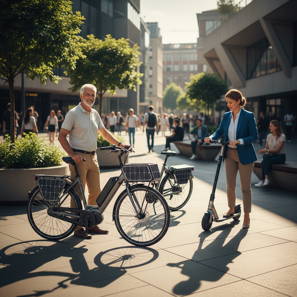 อนาคต EV 2026: นวัตกรรม E-Bike ชาร์จพลังงานแสงอาทิตย์ - ebike-solar-charging-trend