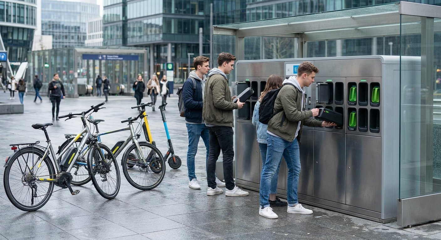 อนาคต EV 2026: ตู้สลับแบตเตอรี่ E-Bike ชาร์จไวใน 1 นาที