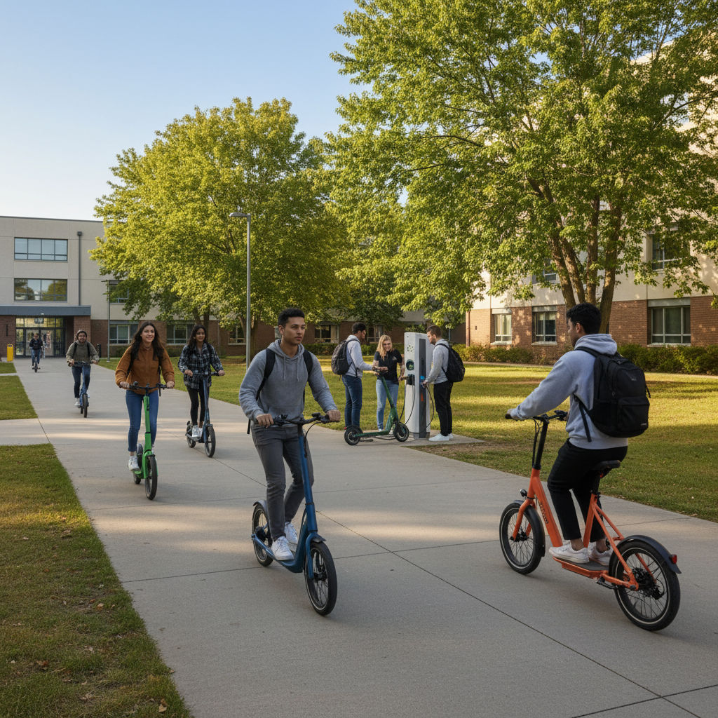 เทรนด์ปลายปี 2026: สกู๊ตเตอร์ไฟฟ้า ไอเทมฮิตคู่ใจเด็กมหาลัย - electric-scooter-campus-trend-2026