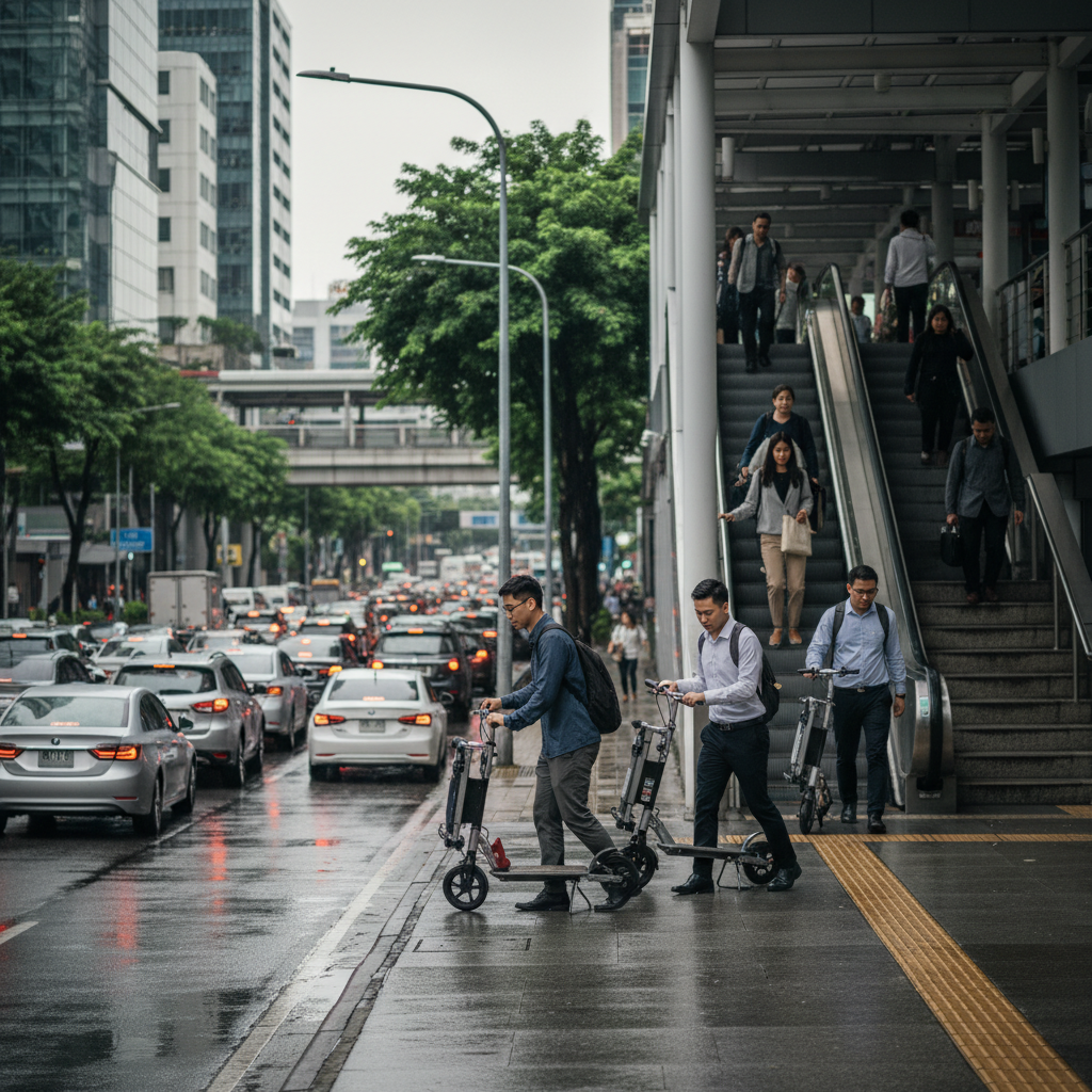 เทรนด์เดินทาง 2026: สกู๊ตเตอร์ไฟฟ้าเชื่อมต่อรถไฟฟ้า - electric-scooter-transit-trend