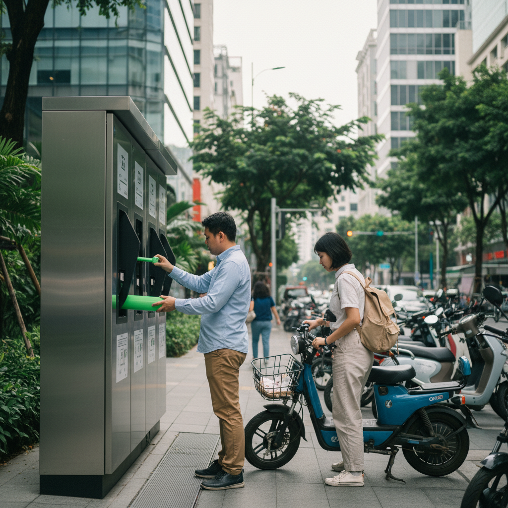 เทรนด์ EV ล่าสุด! สถานีสลับแบตเตอรี่ E-Bike ไม่ต้องรอชาร์จ - ev-battery-swap-station-trend