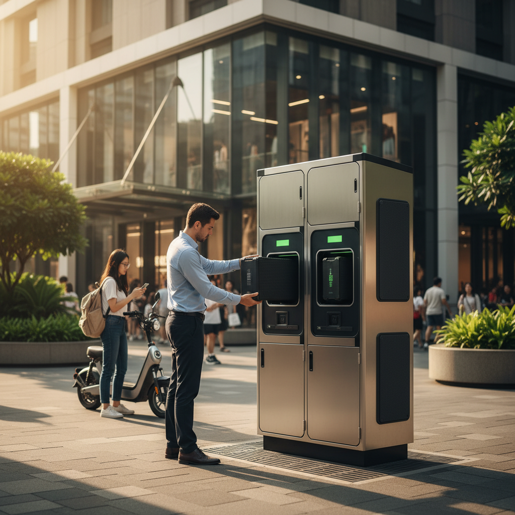 เทรนด์ EV 2026: ตู้สลับแบตเตอรี่ E-Bike ชาร์จไวไม่ต้องรอ - ev-battery-swap-trend-2026