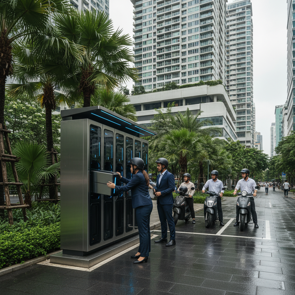 จับตาเทรนด์ EV! สถานีสลับแบตเตอรี่ E-Bike มาแรง - ev-battery-swap-trend