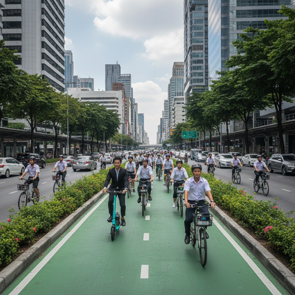 นโยบาย EV 2026: รัฐจ่อขยายเลนพิเศษ E-Bike ทั่วเมือง - ev-policy-ebike-lane-2026