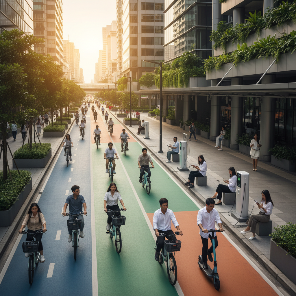 นโยบาย EV ปลายปี 26! ดันเลน E-Bike ชาร์จสะดวกทั่วไทย - ev-policy-ebike-lane-trend