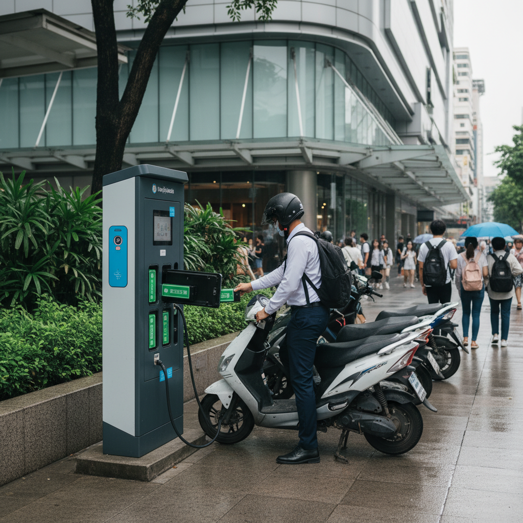 เทรนด์ EV ล่าสุด: ตู้สลับแบตเตอรี่ E-Bike จะมาไทยหรือไม่? - ev-trend-battery-swapping-station