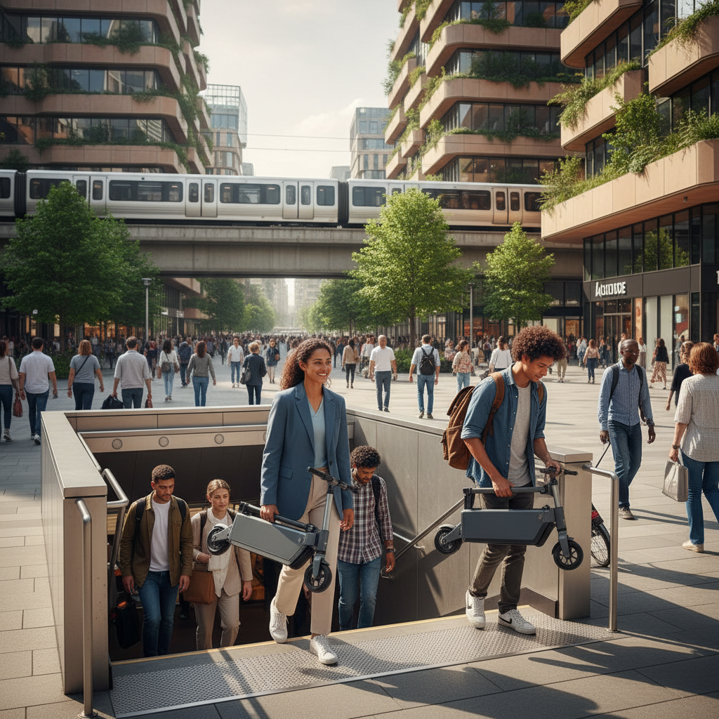 เทรนด์ 2026: สกู๊ตเตอร์พับได้ น้ำหนักเบา เชื่อมต่อรถไฟฟ้า - foldable-scooter-trend-2026