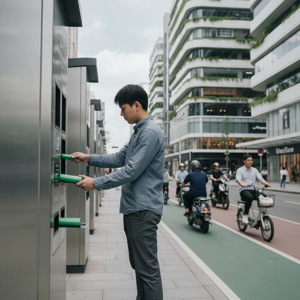 อนาคต EV 2026: เทคโนโลยีสลับแบตเตอรี่ E-Bike ไร้รอยต่อ - future-ebike-battery-swapping-trend