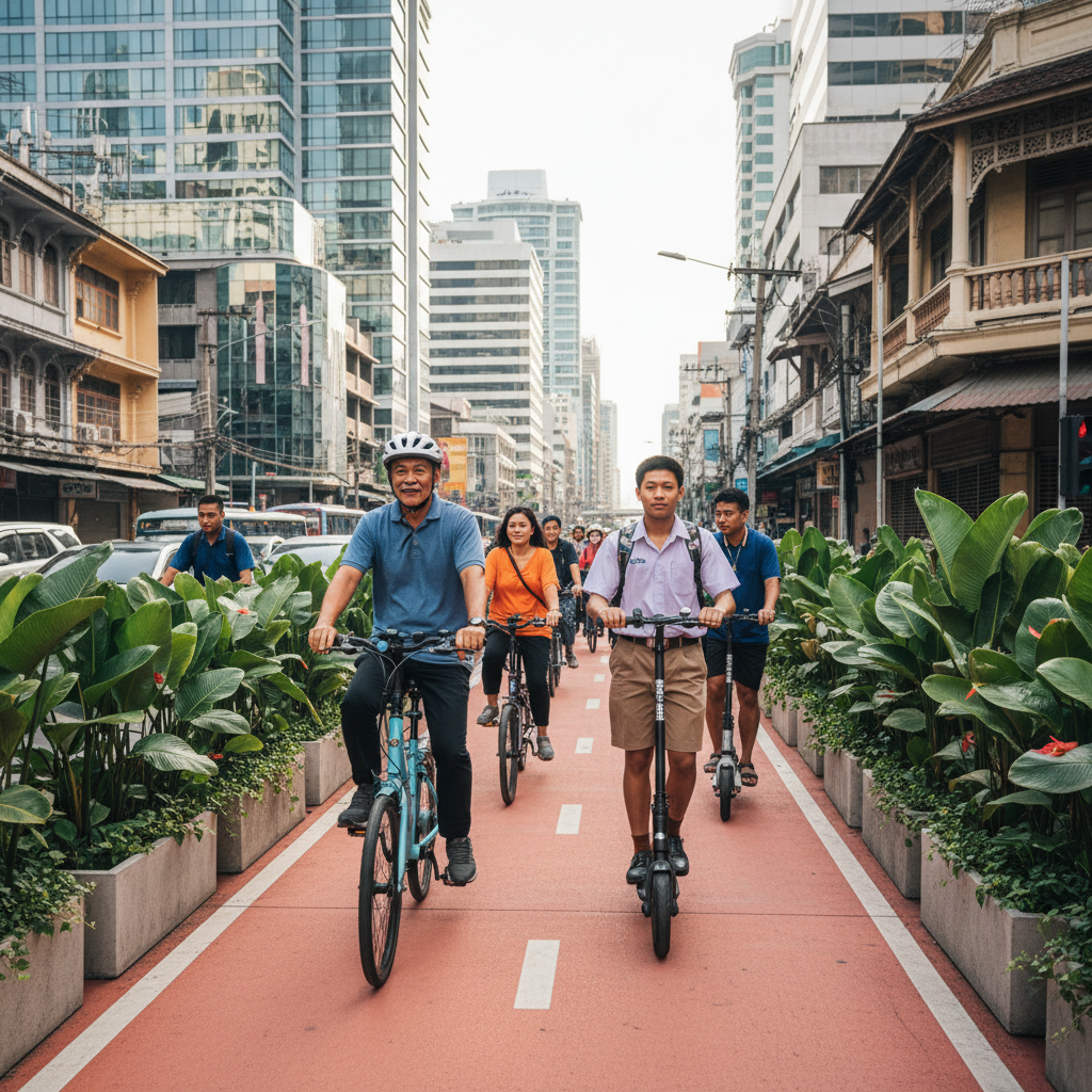 อนาคต EV ไทย! ลุ้นรัฐสร้างเลนพิเศษ E-Bike ปลอดภัยทุกวัย - future-ebike-lane-policy-thailand